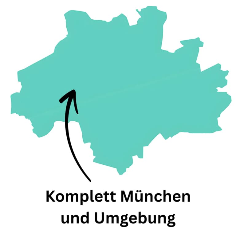 Kfz-Gutachter München Einzugsgebiet Karte